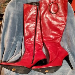 Aldo Shoes - Aldo Red Leather Knee High Boots Aldo Shoes - Aldo Red Leather Knee High Boots